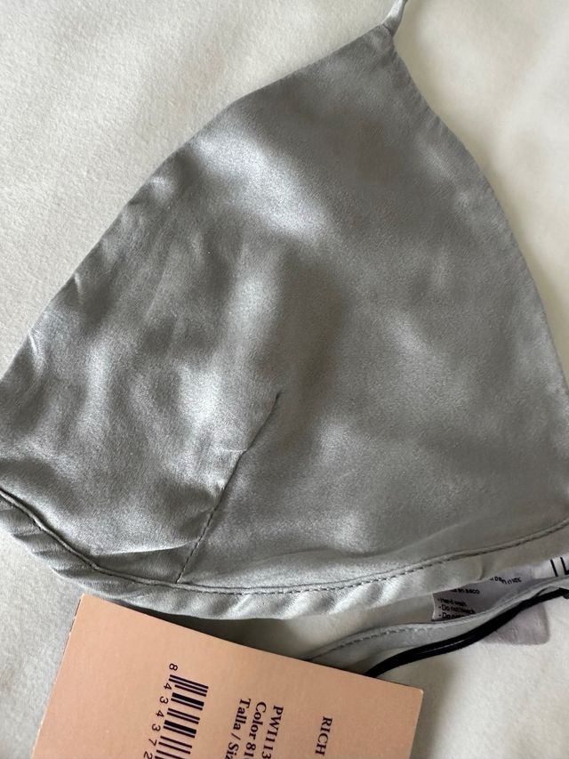 Paloma Wool Top Seda Talla Única Plateado