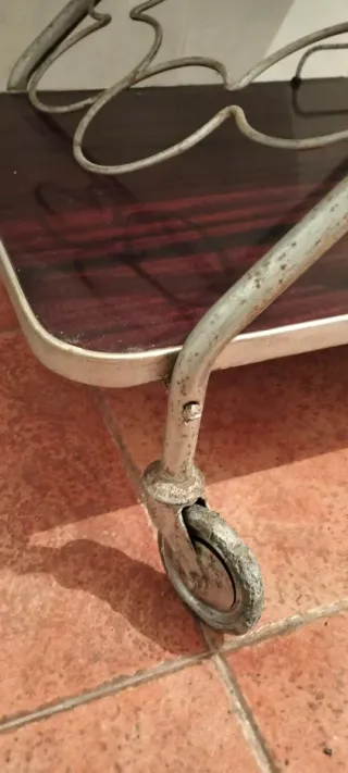 Carro camarera plegable madera y metal