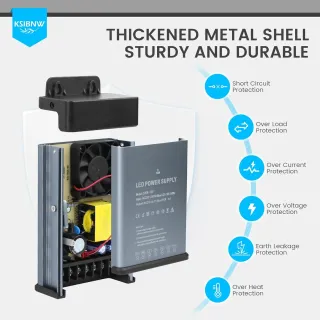 Transformador 220V a 12V 100W, Fuente de Alimentación Exterior Impermeable IP44