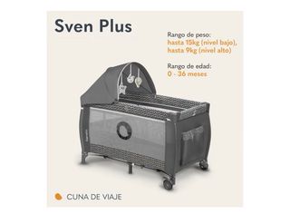 Cuna de viaje plegable con cambiador