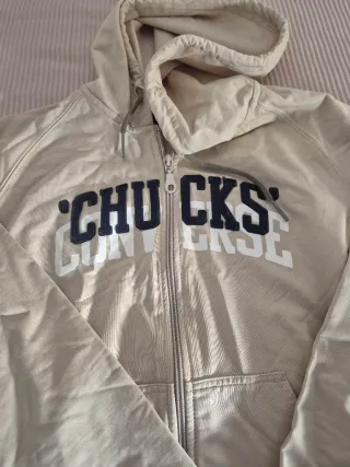 Chaqueta Converse Beige con Capucha