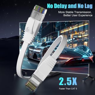 Soibke Cable Ethernet 20 Metros, Cable de Red Cat 6 20m Plano, Cable Internet 20 Metros