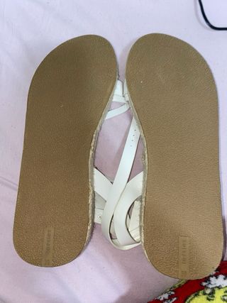 Sandalias cuña Lefties blancas