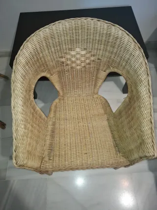 Sillas de mimbre trenzado