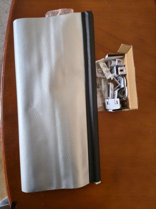 Sanfree - Estor opaco para ventanas y puertas, instalación sin taladrar, poliéster, Negro , 45x170cm(Stoffbreite ca.41cm)