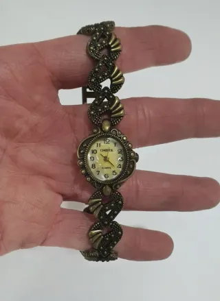 Reloj vintage mujer bronce estilo barroco pulsera