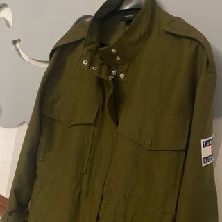 Parka Only  estilo militar verde oliva