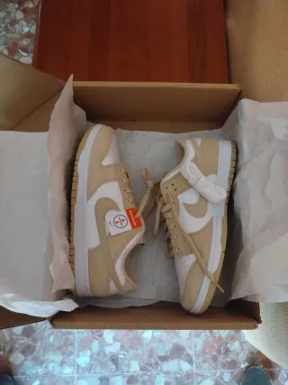 Zapatillas Nike Dunk Beige/Blanco Originales