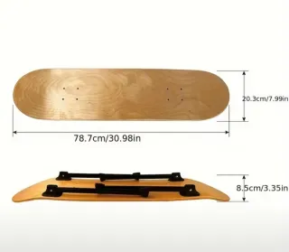 Mesa de camping plegable, skate de madera
