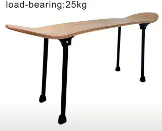 Mesa de camping plegable, skate de madera