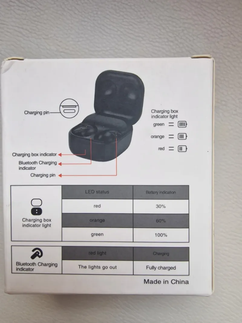 Caja de carga y cable de carga para  Samsung buds afbeelding 3