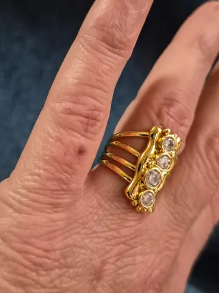 Anillo Chapado Oro Talla 18