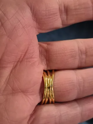 Anillo Chapado Oro Talla 18