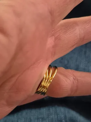 Anillo Chapado Oro Talla 18