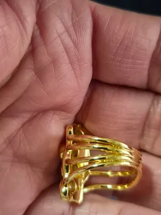 Anillo Chapado Oro Talla 18