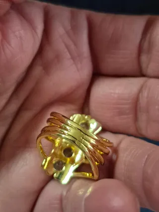 Anillo Chapado Oro Talla 18