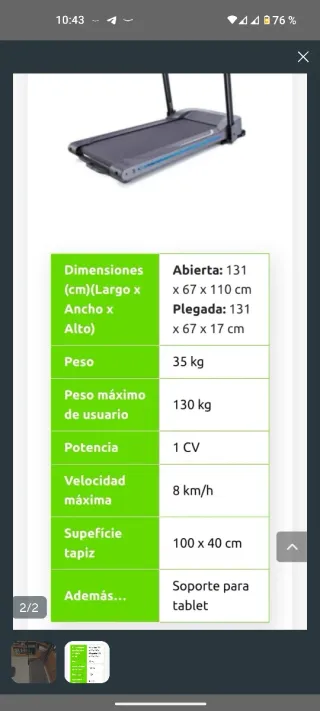 Cinta de correr Domyos Walk 500