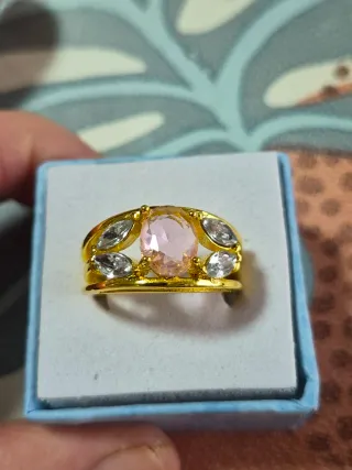 Anillo Vintage Chapado Oro Talla 18