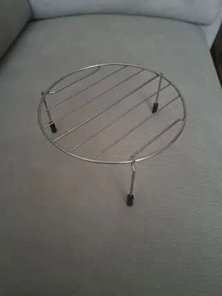 Parrilla redonda microondas acero inoxidable