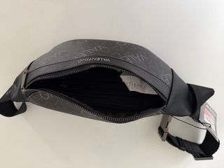 Riñonera Valentino Negra y Gris