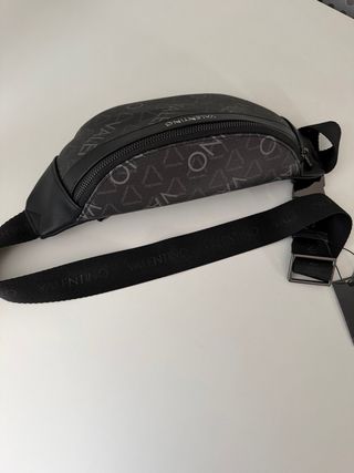 Riñonera Valentino Negra y Gris