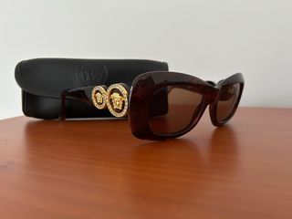 Gafas Sol Vintage Versace 1996 Tortoise Oro