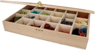 INNSPIRO 209 - Caja vitrina expositor madera de balsa 33x22x5,5cm