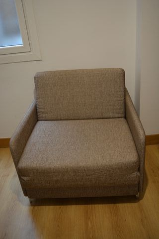 Sofá Cama Individual Plegable Beige