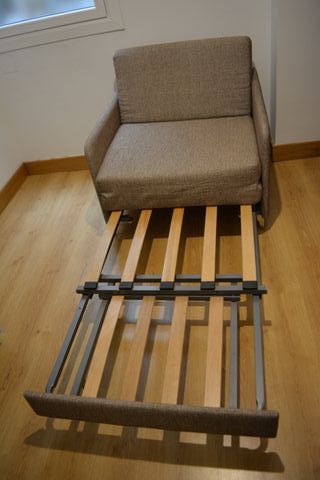 Sofá Cama Individual Plegable Beige