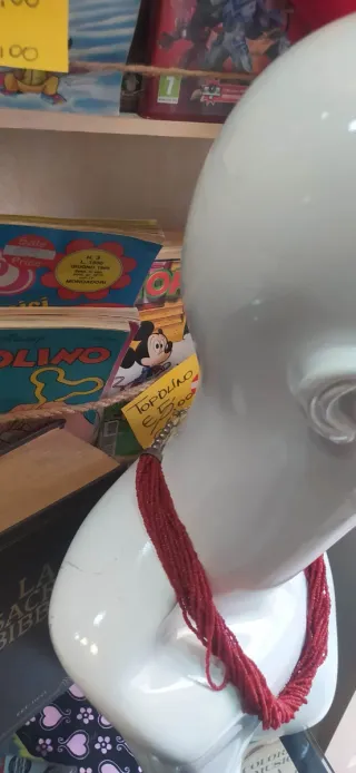 Collana donna con perline rosse