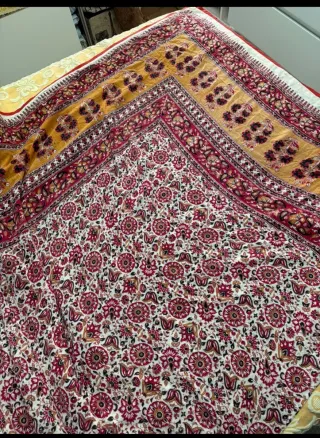 Funda para edredon, estampado floral y cachemir.