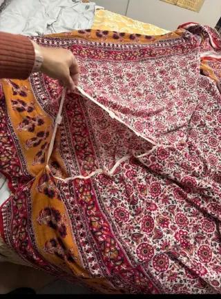 Funda para edredon, estampado floral y cachemir.