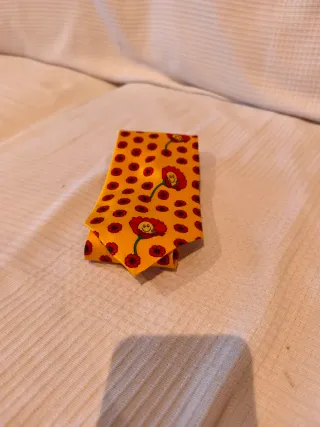 Corbata de seda italiana con flores