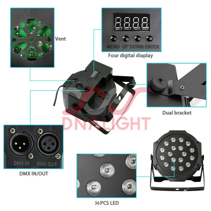 4x Proyector Luces Strobo Discoteca RGB LED Party afbeelding 4