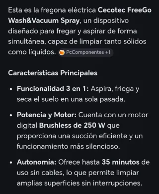 Aspirador y Fregasuelos Cecotec