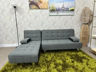 Sofá Cama Gris Tela