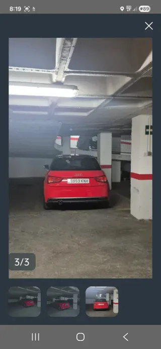 Alquilo plaza de garaje para coche pequeño.