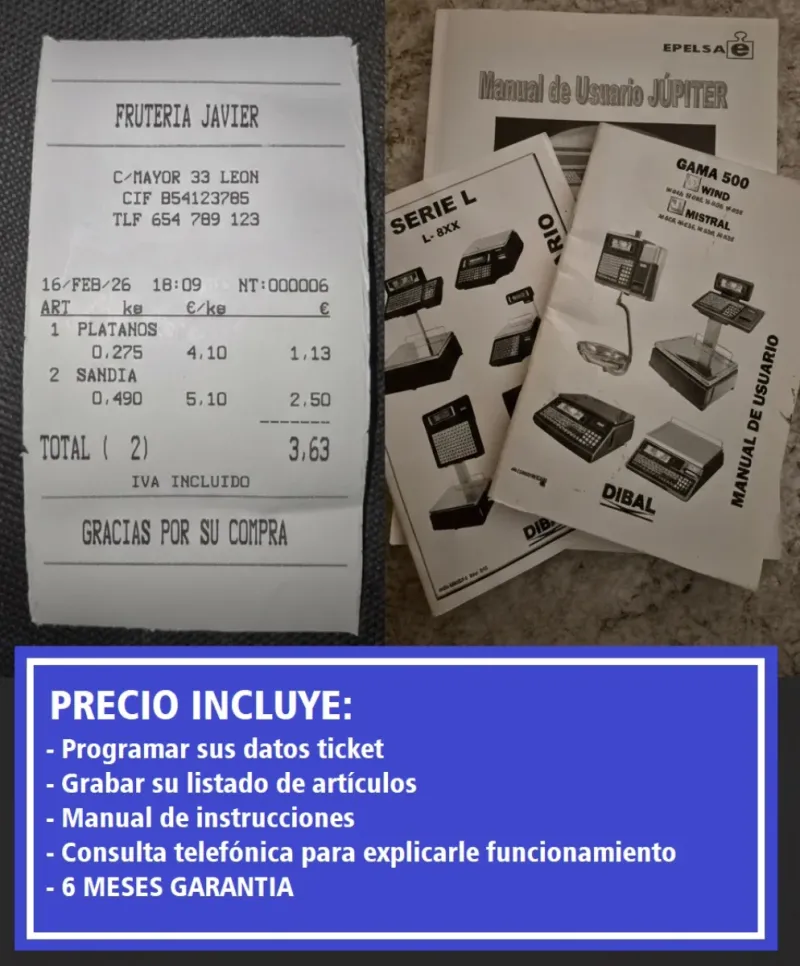 Balanza EPELSA JUPITER con ticket y garantía afbeelding 2