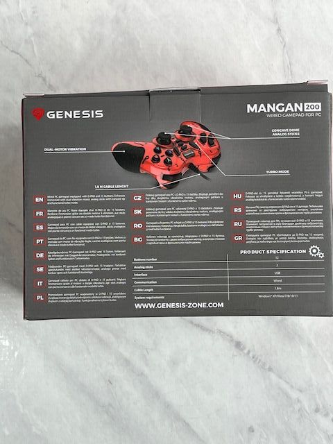 GamePad con cable para PC nuevo. GENESIS Mangan200 afbeelding 2