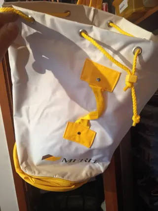 Borsa Merit bianca e gialla