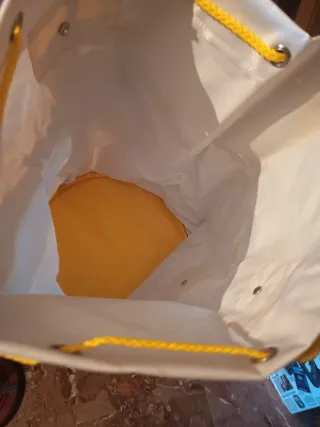 Borsa Merit bianca e gialla