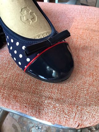 Ballerine Butterfly Twist blu/rosso pois