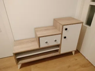Mueble entrada recibidor con cajón y baldas