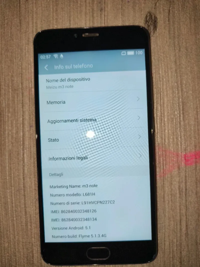 Smartphone Meizu M3 note