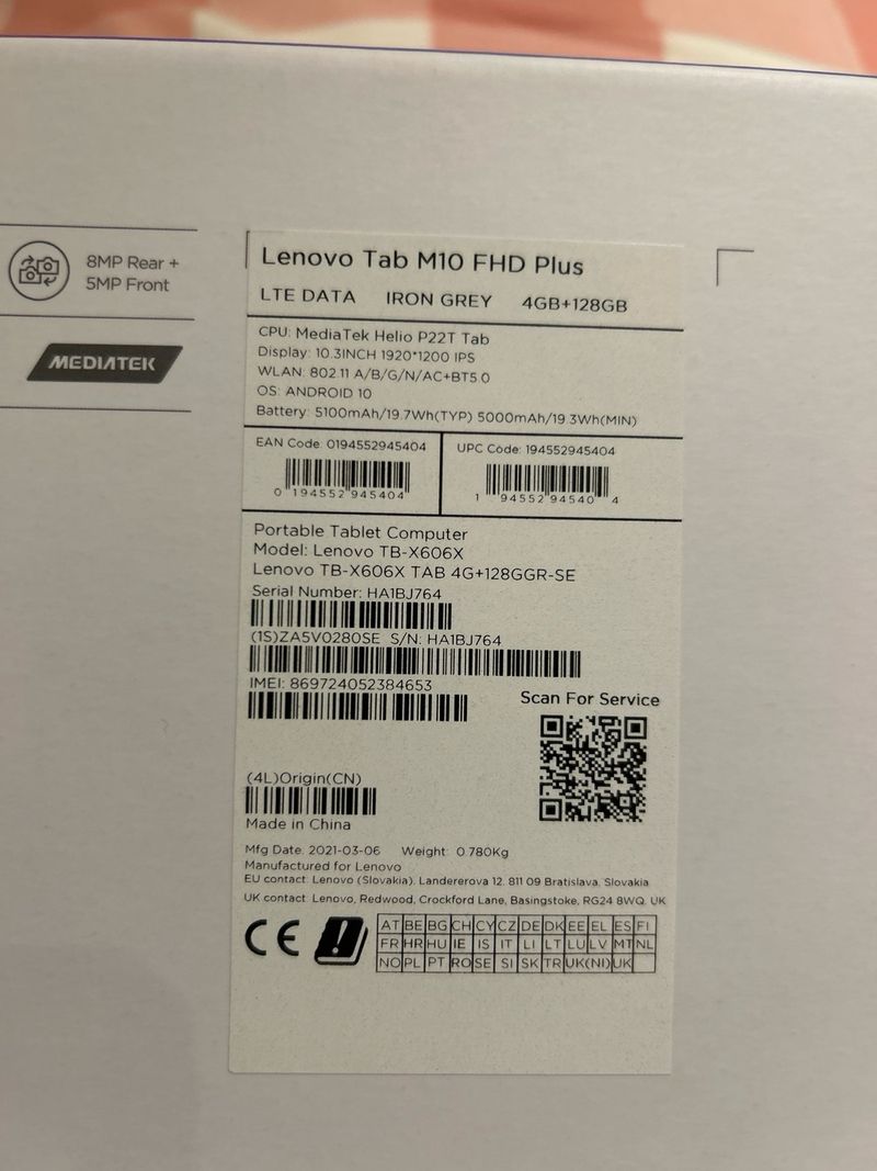 Lenovo Tab M10 FHD Plus 2ª Gen 64GB afbeelding 5