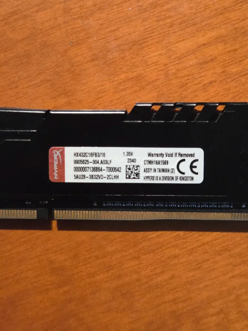 16GB DDR4 3200Mhz HyperX Fury Black CL16 afbeelding 2
