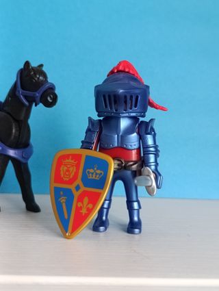 Playmobil Caballero Medieval Azul con Caballo