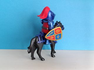 Playmobil Caballero Medieval Azul con Caballo