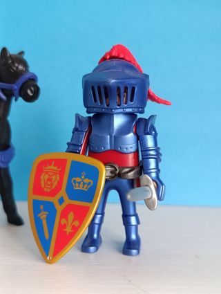 Playmobil Caballero Medieval Azul con Caballo