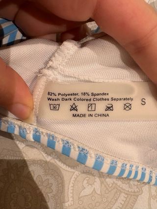 Bikini Rayas Azul y Blanco